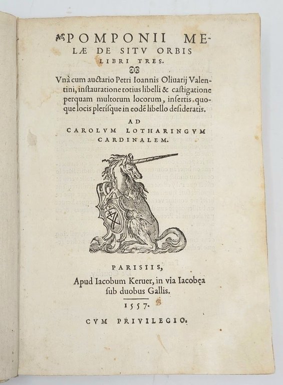 De Situ Orbis libri tres.&amp;nbsp;Una cum auctario Petri Ioannis Olivarij …