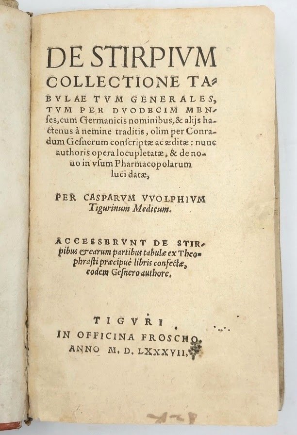 De stirpium collectione tabulae... nunc... de novo in usum pharmacopolarum …