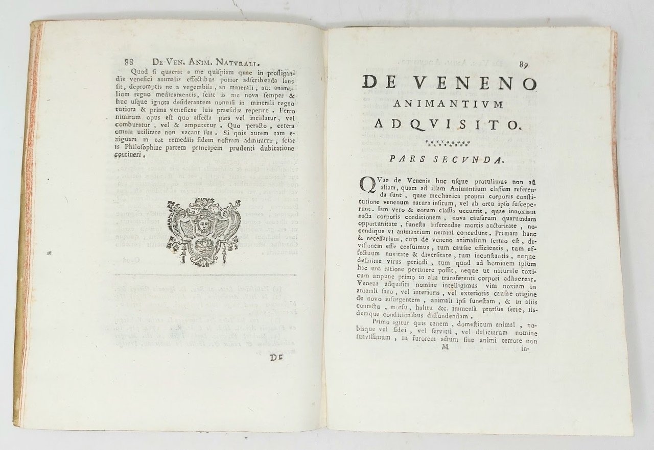 De veneno animantium naturali et adquisito tractatus.&amp;nbsp;Editio italica secunda emendatior …