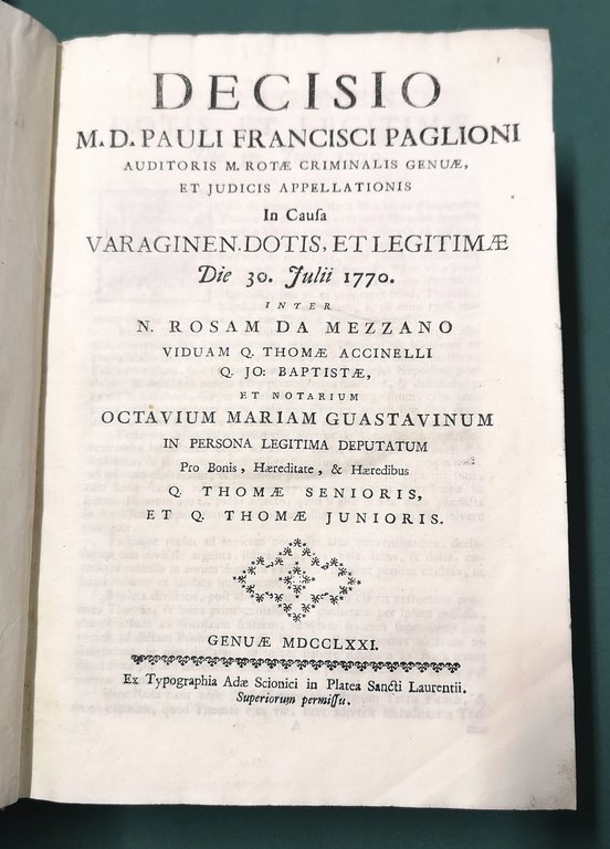 Decisioni della Rota di Genova