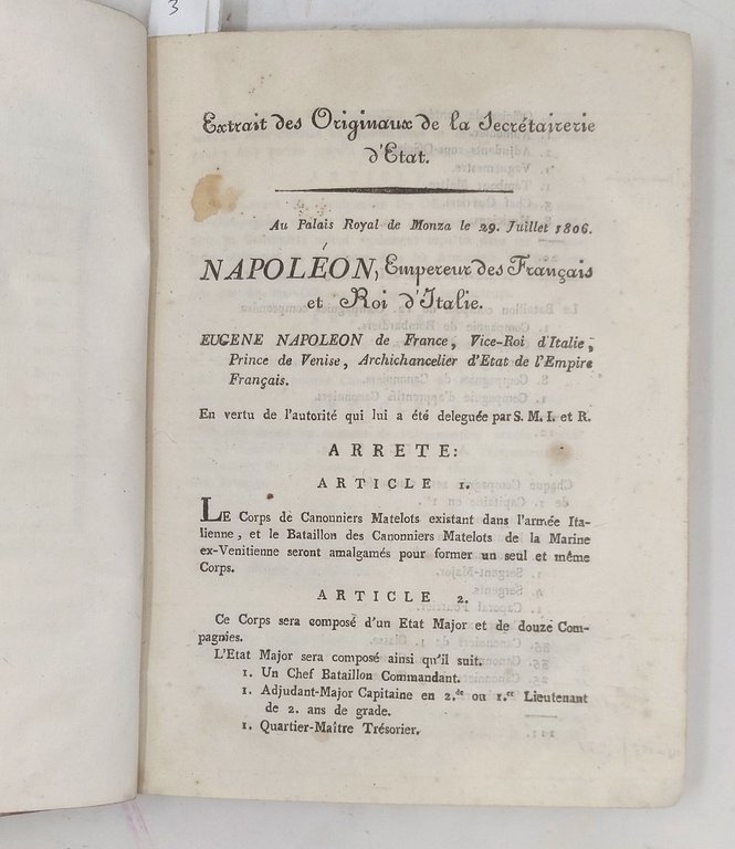 Decreti Vari della Marina Veneta.