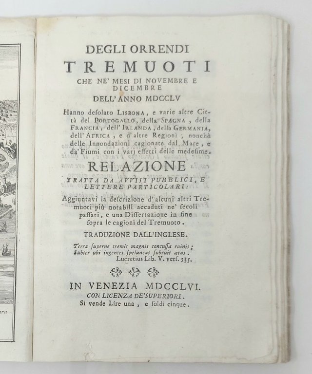 Degli orrendi tremuoti che ne' mesi di Novembre e Dicembre …