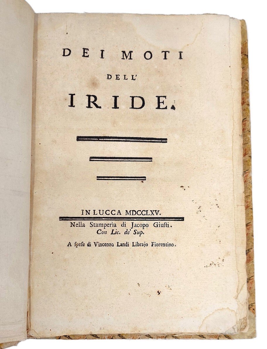 Dei moti dell'iride. | Immagine principale