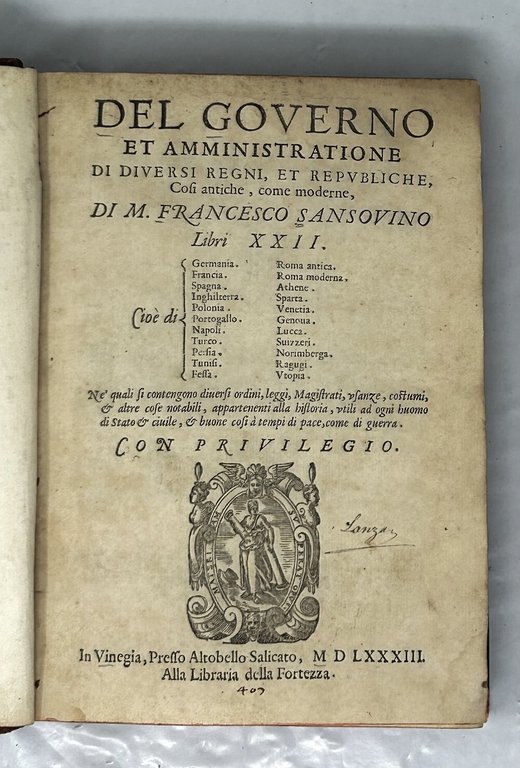 Del Governo et Amministrazione di diversi Regni, et Republiche, cos&amp;igrave; … | Immagine Gallery 4