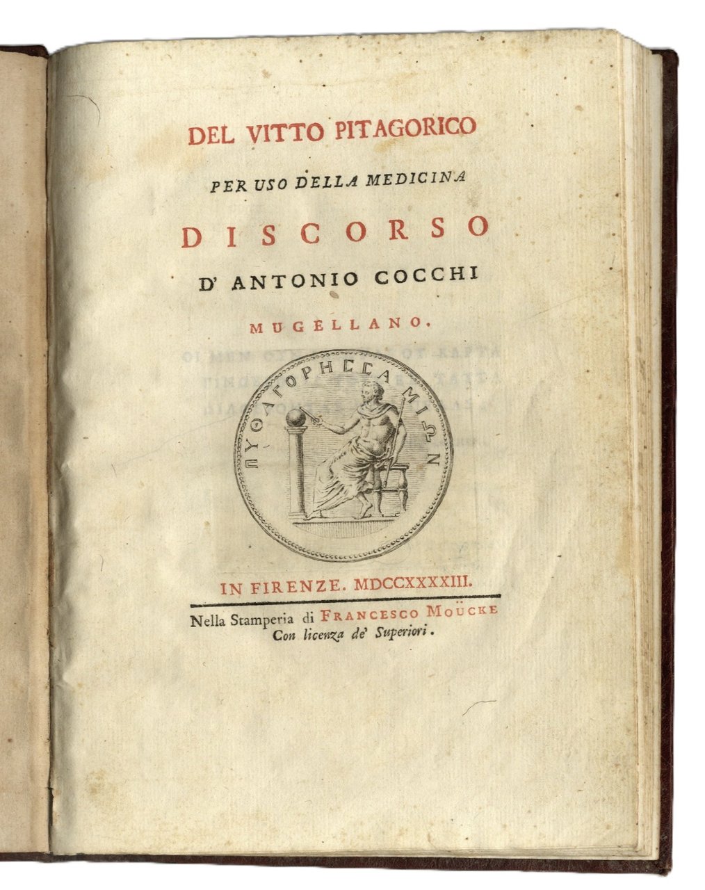 Del vitto pitagorico per uso della medicina | Immagine principale