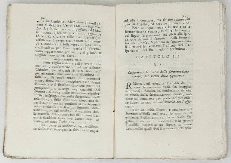 Dell'arte di fare il vino. Ragionamento.