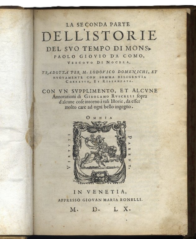 Dell'Historie del Suo Tempo (Prima e Seconda Parte, e Supplimento) …