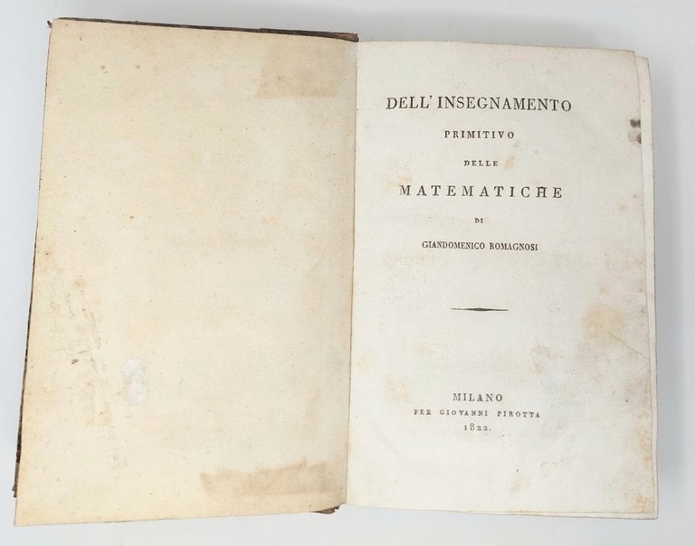 Dell'Insegnamento primitivo delle Matematiche.