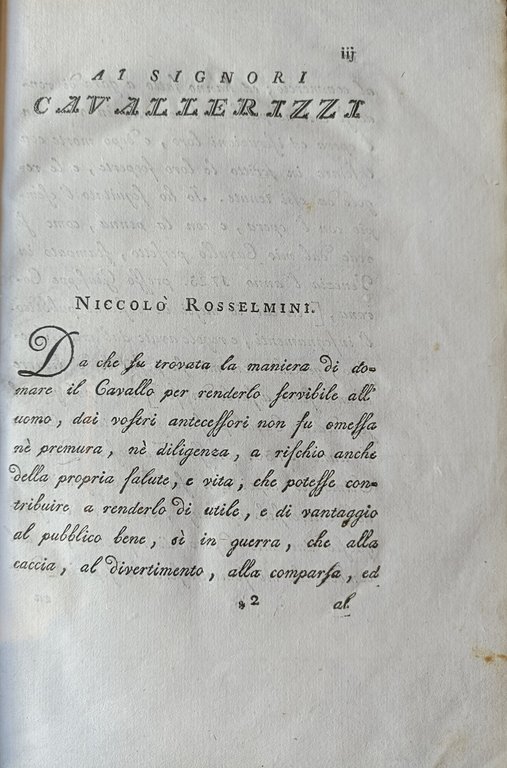 Dell'obbedienza del cavallo.Trattato.