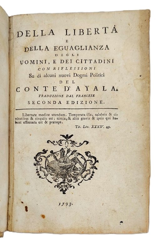 Della Libert&amp;agrave; e della Eguaglianza degli Uomini, e dei Cittadini. … | Immagine Gallery 3