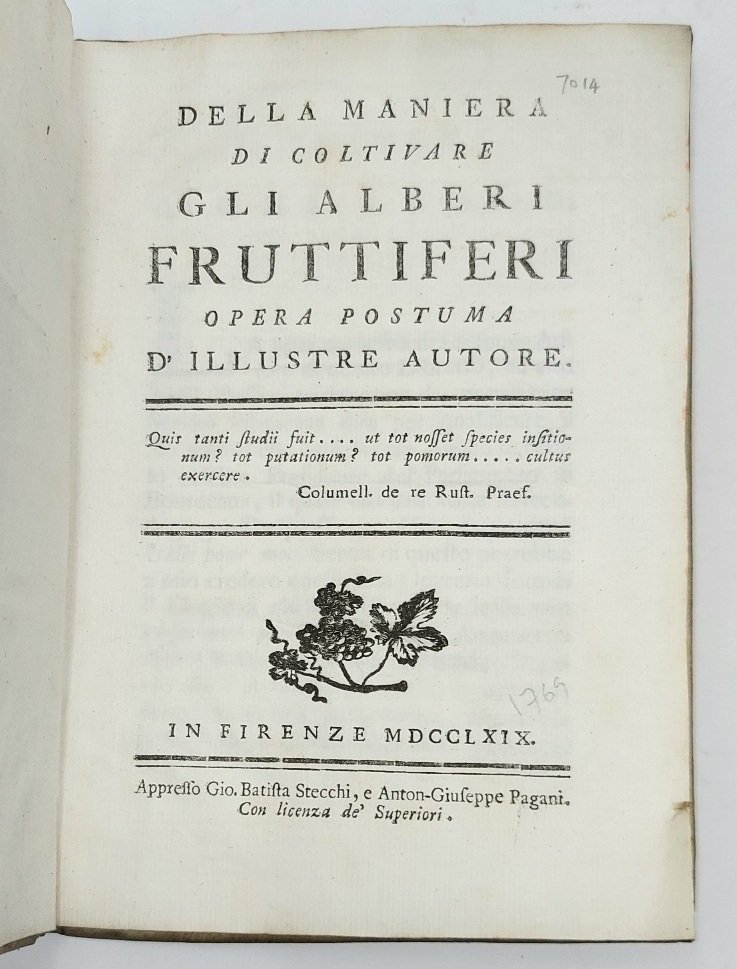 Della maniera di coltivare gli alberi fruttiferi opera postuma d'illustre …
