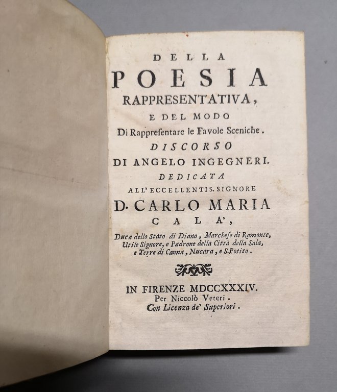 Della poesia rappresentativa, e del modo di rappresentare le favole …