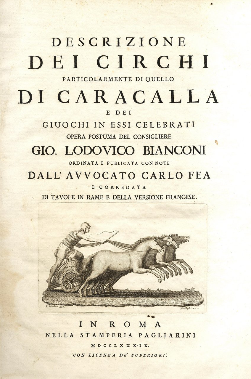 Descrizione dei Circhi, particolarmente di quello di Caracalla e dei …