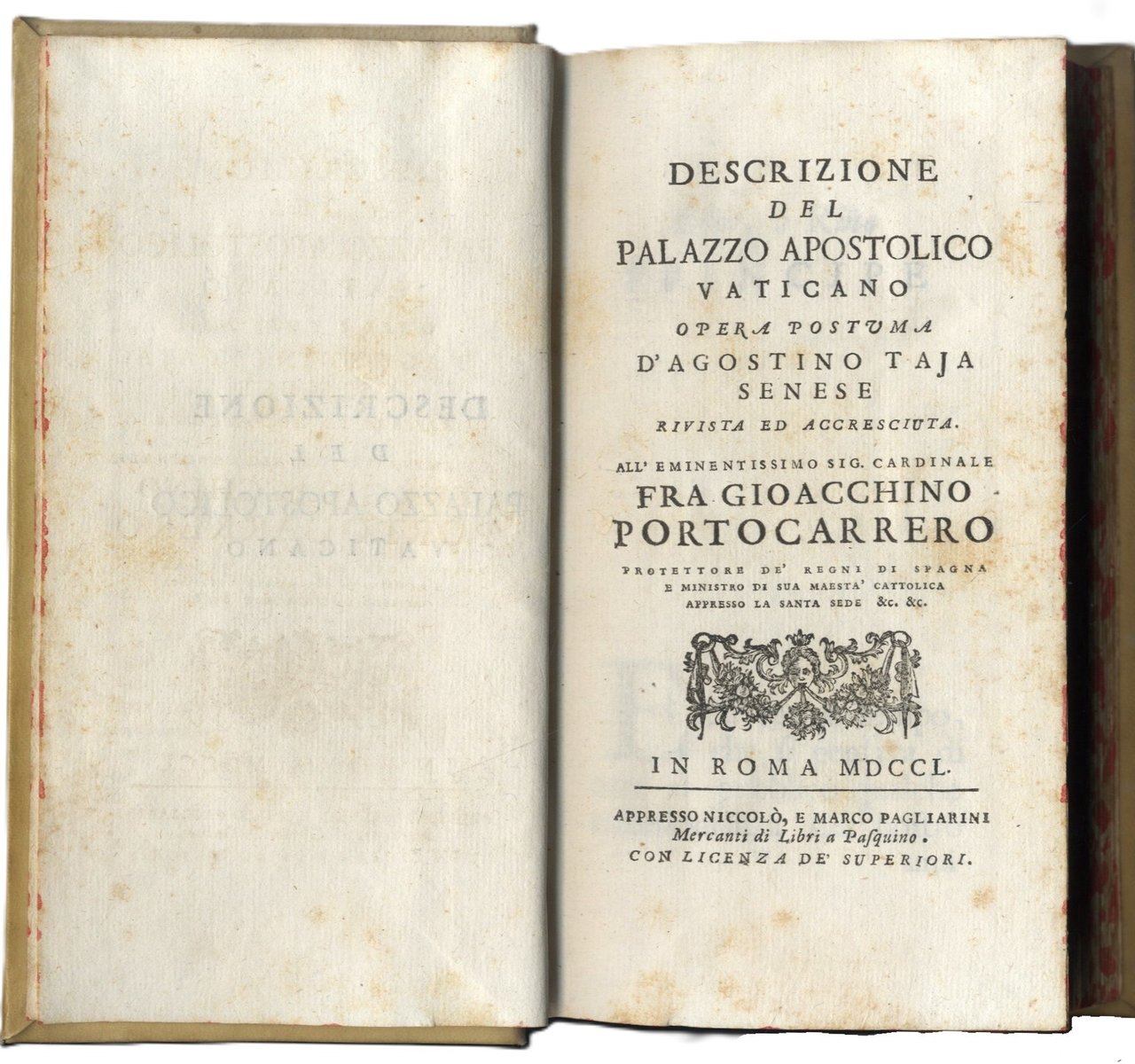 Descrizione del Palazzo Apostolico Vaticano. Opera postuma d&amp;rsquo;Agostino Taja senese, …