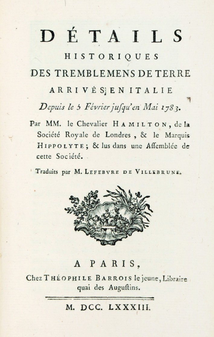 D&amp;eacute;tails historiques des tremblemens de terre arriv&amp;eacute;s en Italie Depuis …