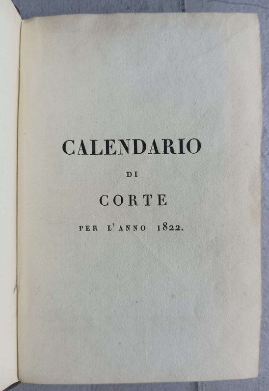 Di Corte per l'anno 1822 | Immagine Gallery 2