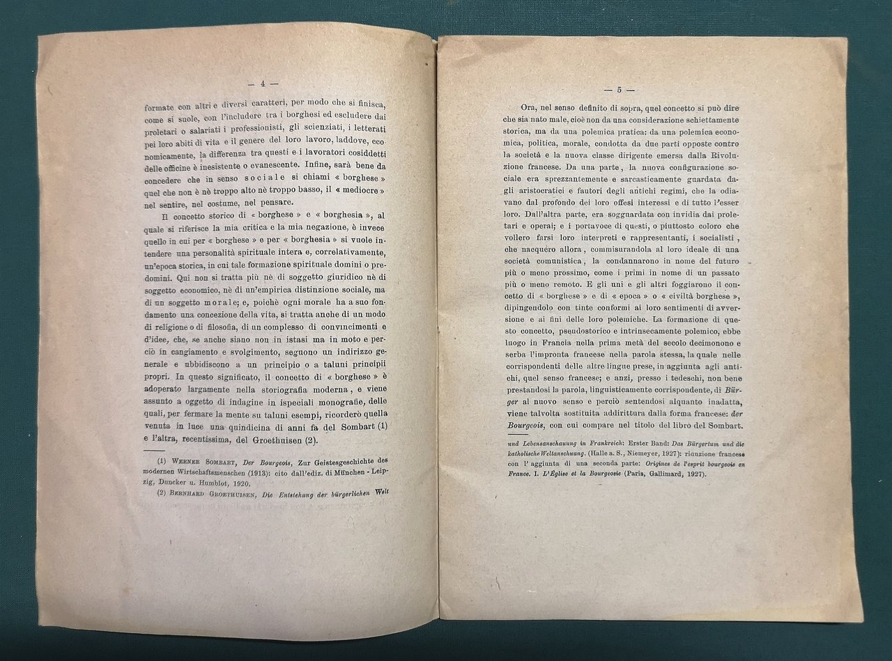 Di un equivoco concetto storico, la "Borghesia". Nota letta all'Accademia …