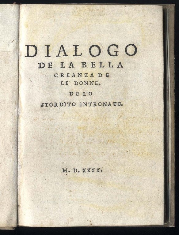 Dialogo della bella creanza de le Donne.