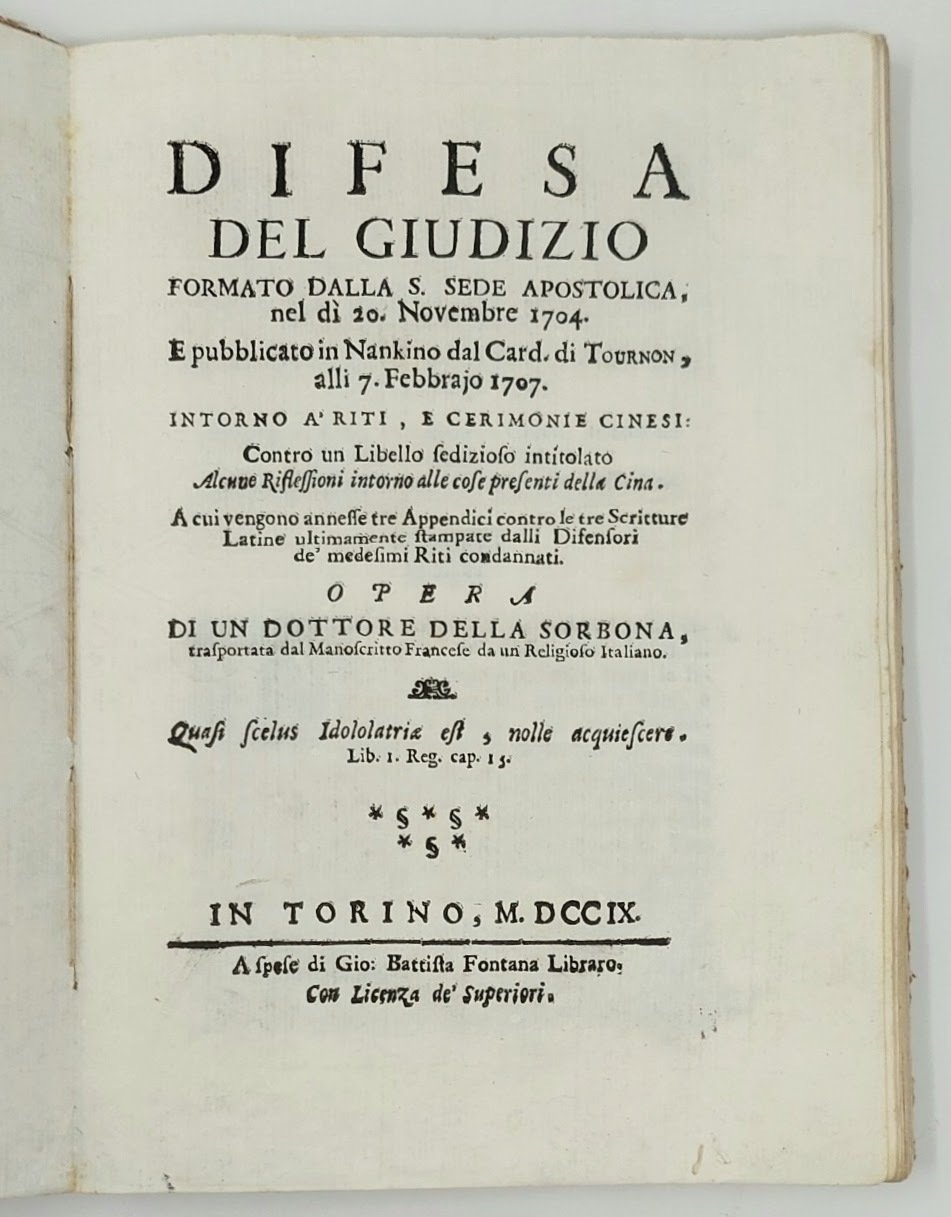 Difesa del giudizio formato dalla S. Sede Apostolica, nel d&amp;igrave; …