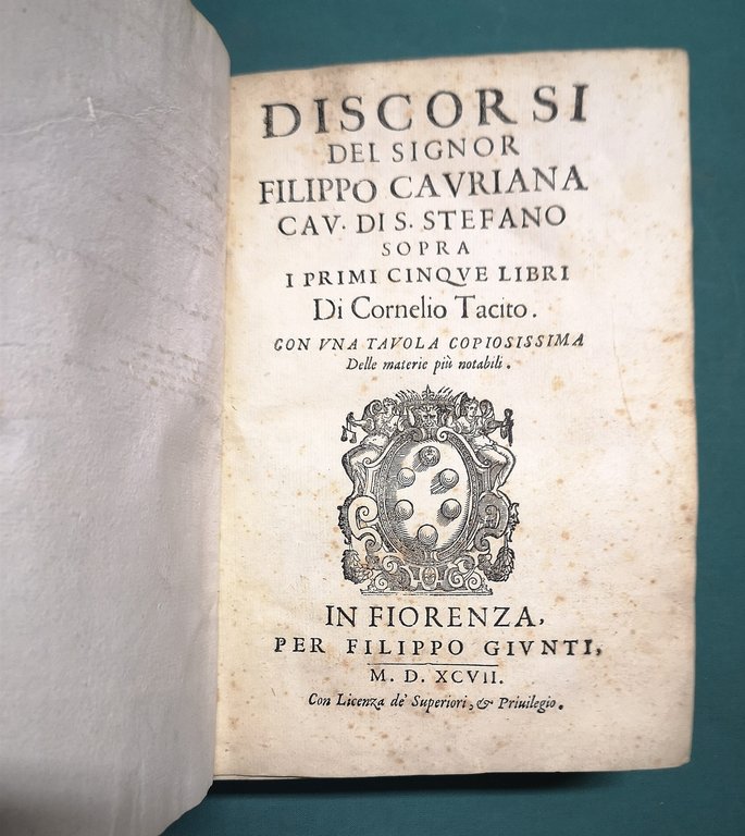Discorsi sopra i primi cinque libri di Cornelio Tacito. Con … | Immagine Gallery 1