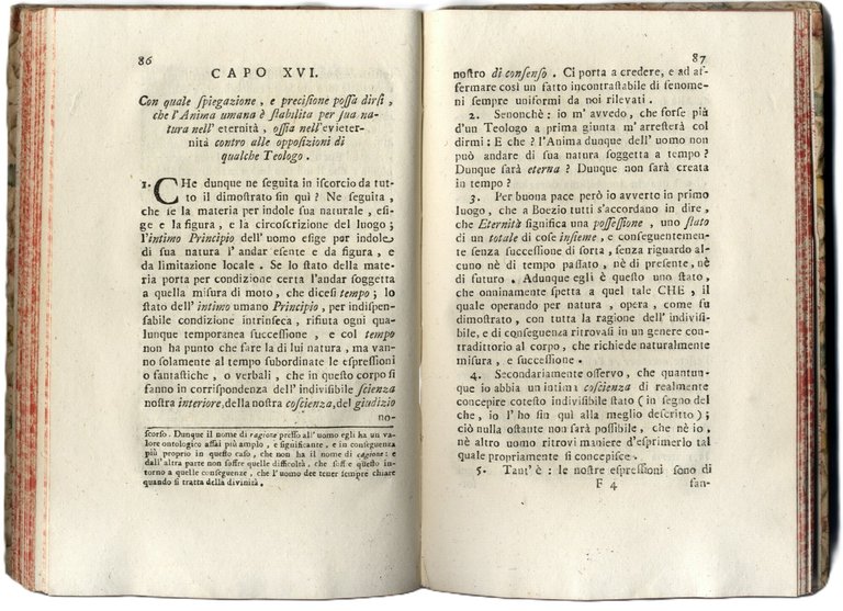 Discorso filosofico su l'istoria naturale dell'Anima Umana.