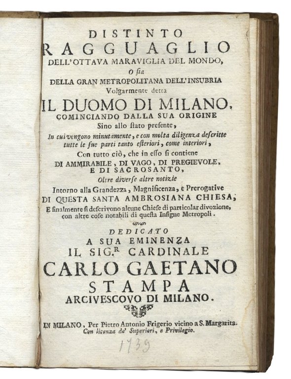 Distinto ragguaglio dell'ottava maraviglia del mondo, o sia della gran …