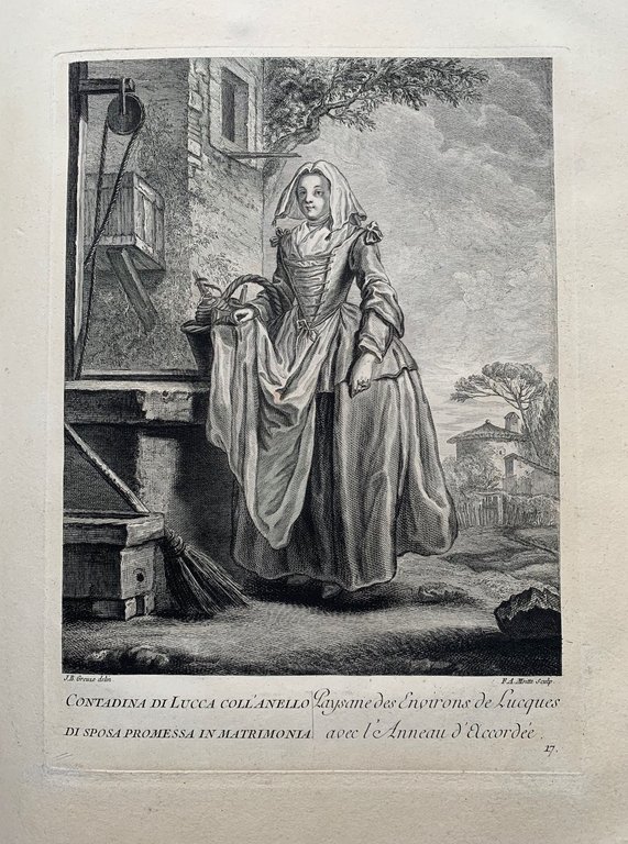 Divers habillements suivant le costume d'Italie, dessin&amp;eacute;s d'apr&amp;egrave;s nature par …