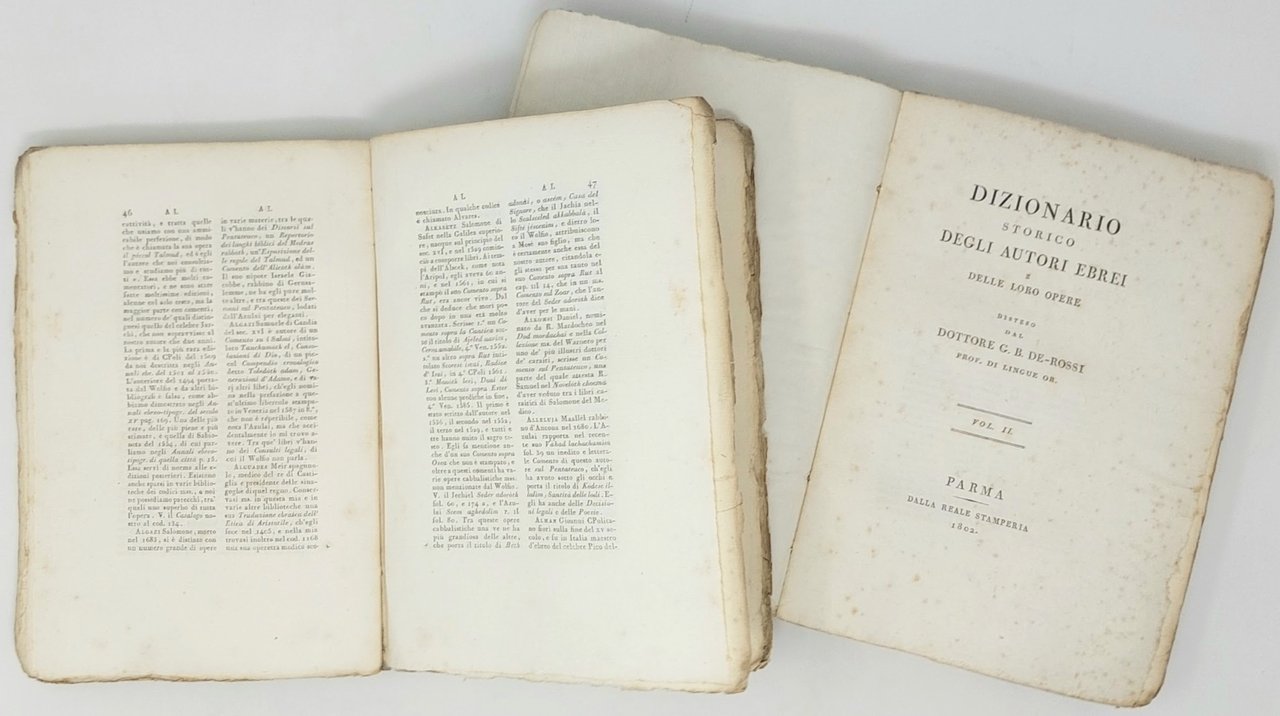 Dizionario storico degli Autori Ebrei e delle loro opere.