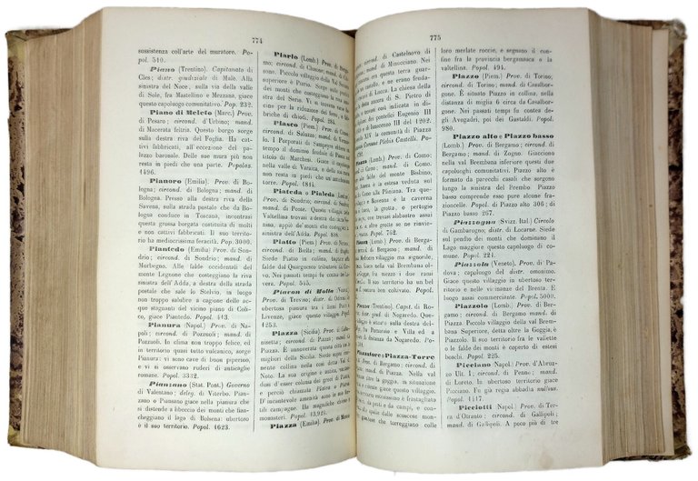 Dizionario Topografico dei Comuni compresi entro i confini naturali dell'Italia.