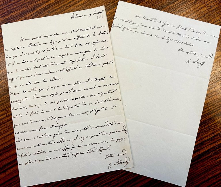 DUE lettere autografe del Re firmate ed  indirizzate al Maresciallo …