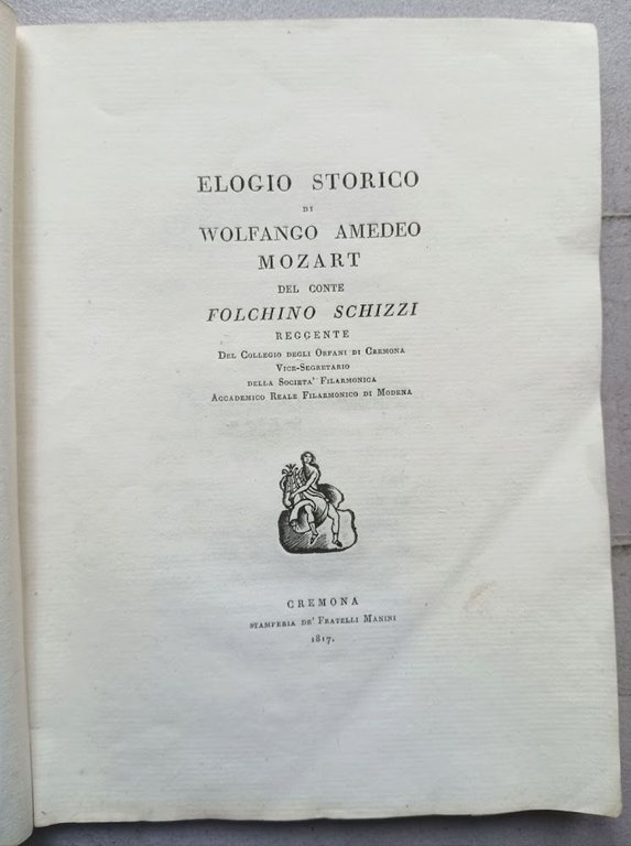 Elogio storico di Wolfango Amedeo Mozart