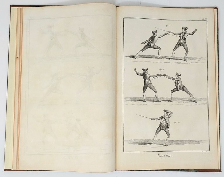 Escrime, contenant 15 planches. (Estratto dell'edizione originale dell'Encyclop&amp;eacute;die ou Dictionnaire …