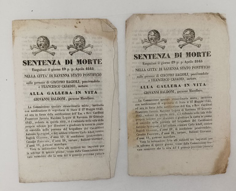 Eseguitasi il giorno 19 p.p. Aprile 1845 nella città di …