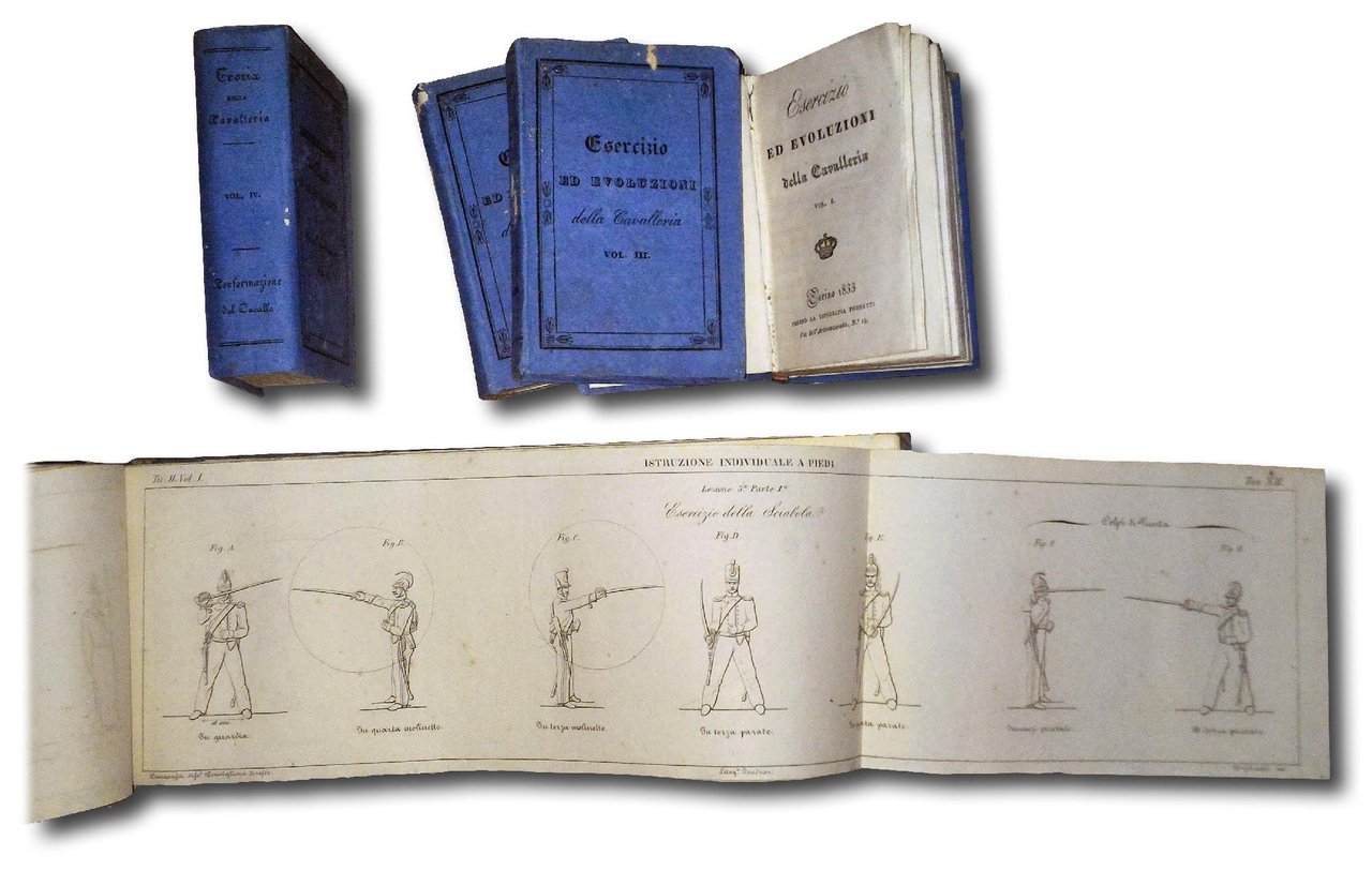 Esercizio ed evoluzioni della Cavalleria (vol. I-III). - Conformazione esterna, …