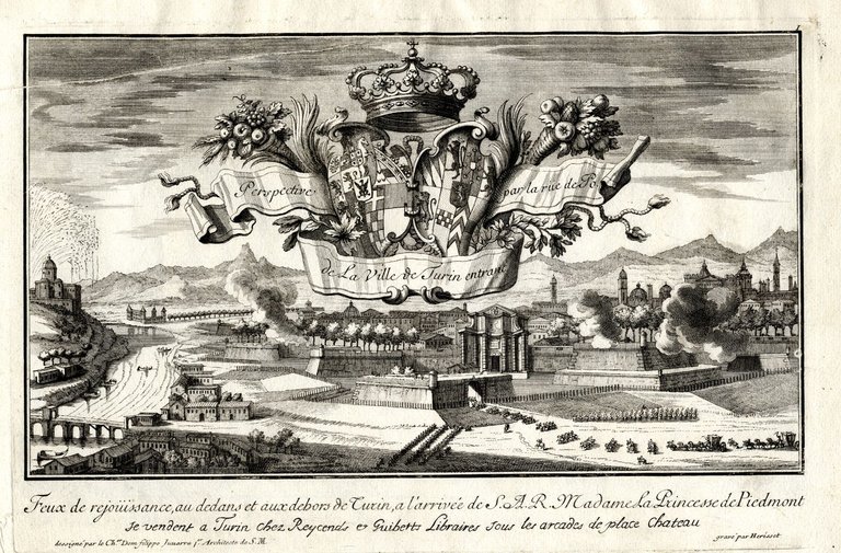 FEUX DE REJOUISSANCE, au dedans et aux dehors de Turin, …