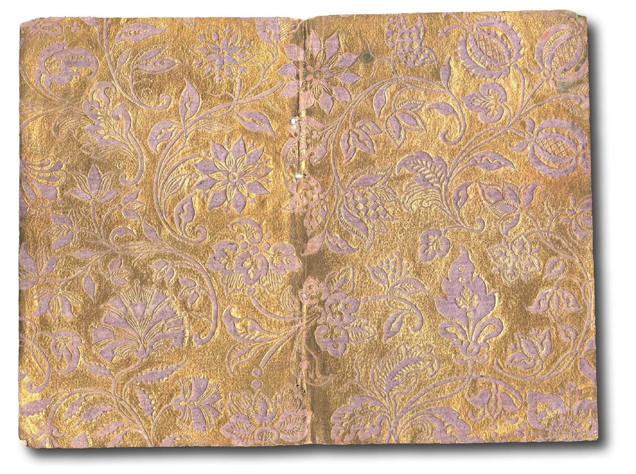 Foglio di carta dorata e goffrata