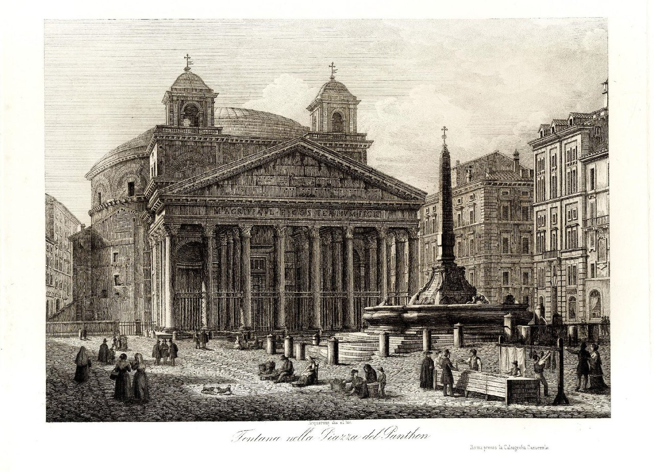 Fontana nella Piazza del Pantheon.