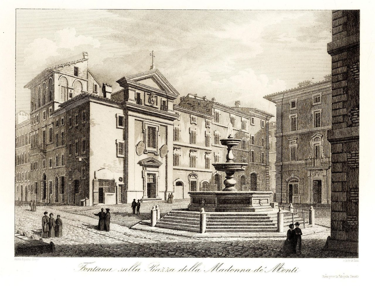 Fontana sulla Piazza della Madonna de' Monti.