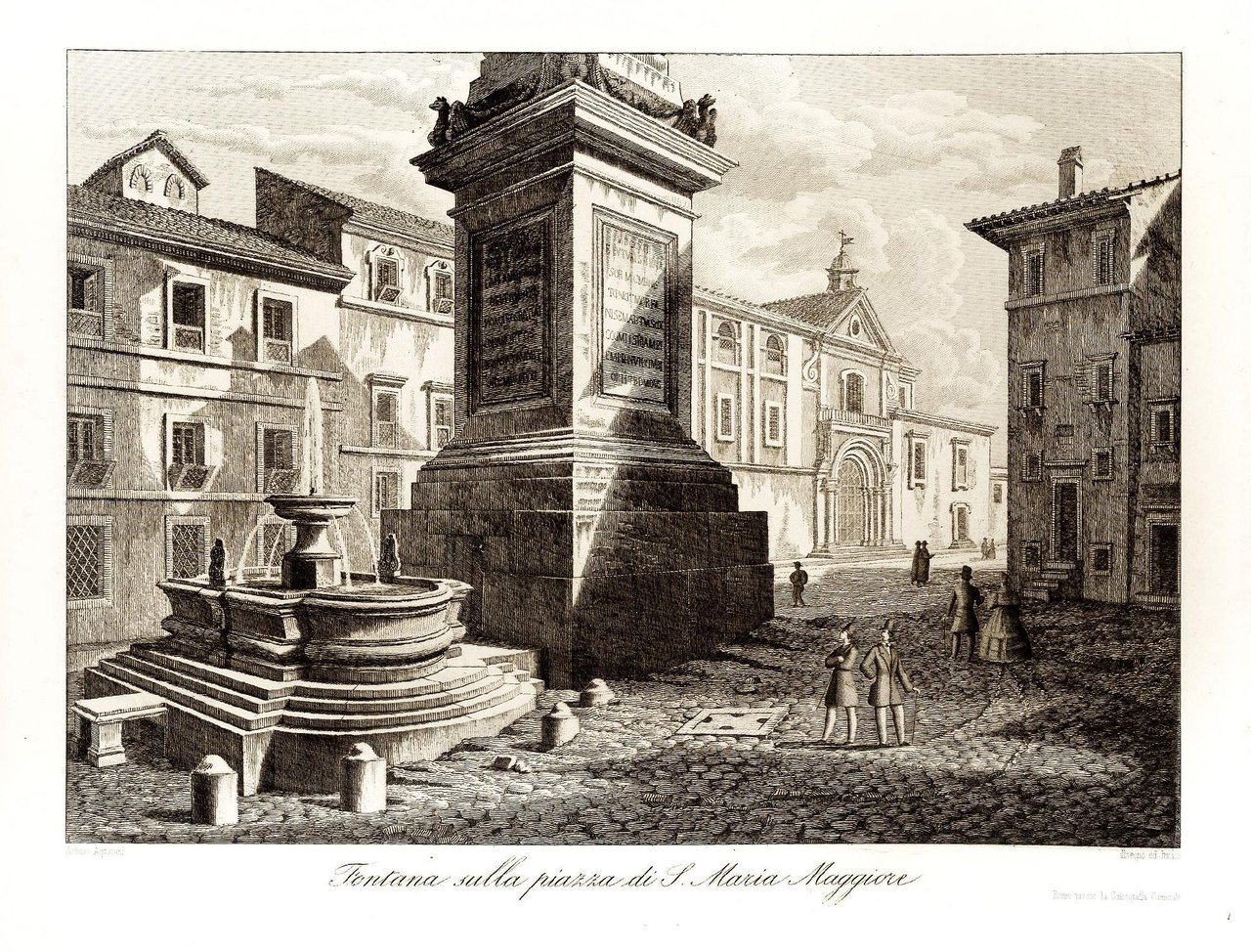 Fontana sulla Piazza di S. Maria Maggiore.