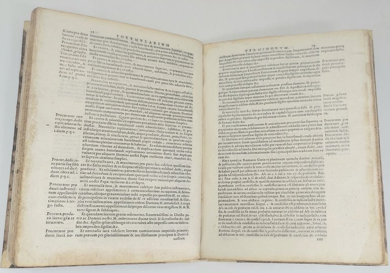 FORMULARIUM TERMINORUM seu Registroum secundum stilum Rom. Cur. Cum bullis …