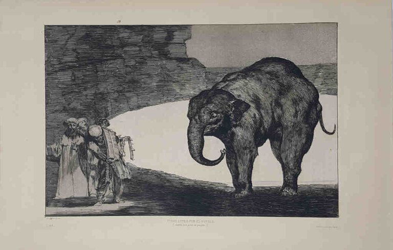 Four original etchings from Los Proverbios, in their first impression …