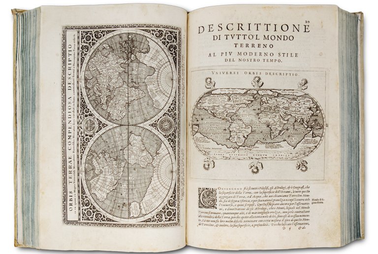 Geografia cio&amp;egrave; Descrittione Universale della Terra partita in due volumi,