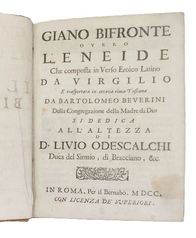 Giano Bifronte overo l'Eneide, che composta in verso eroico latino …