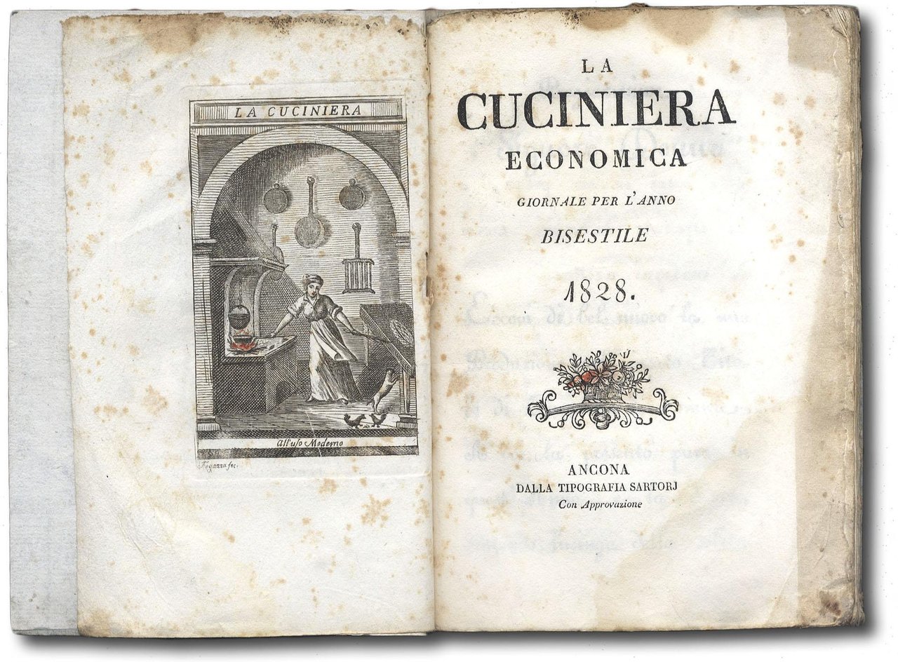 La Cuciniera Economica. Giornale per l'anno bisestile 1828.