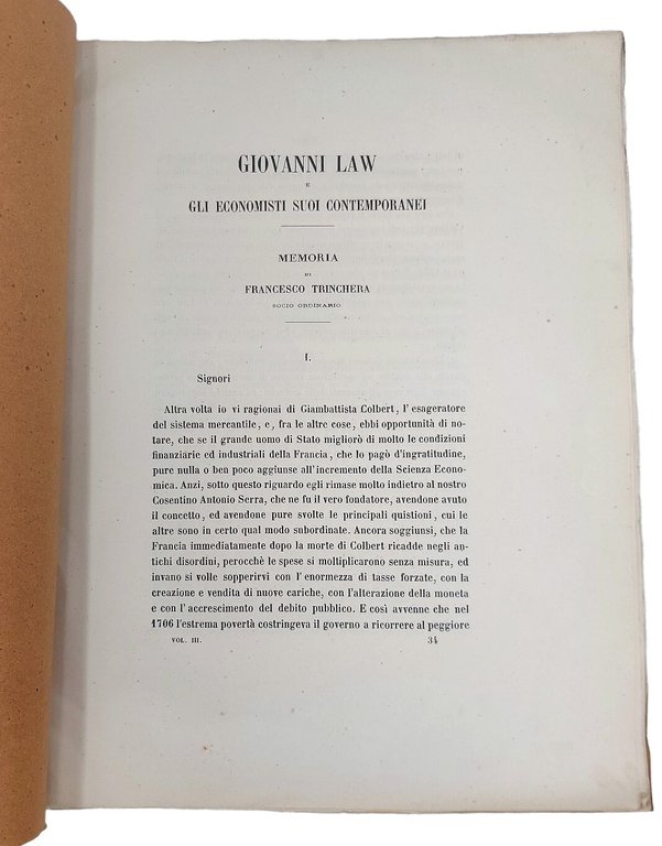 Giovanni Law e gli economisti suoi contemporanei. | Immagine Gallery 2