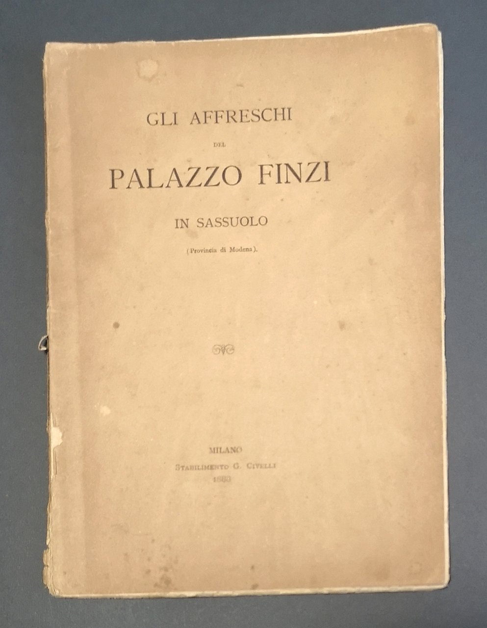 Gli affreschi del palazzo Finzi in Sassuolo (Provincia di Modena).