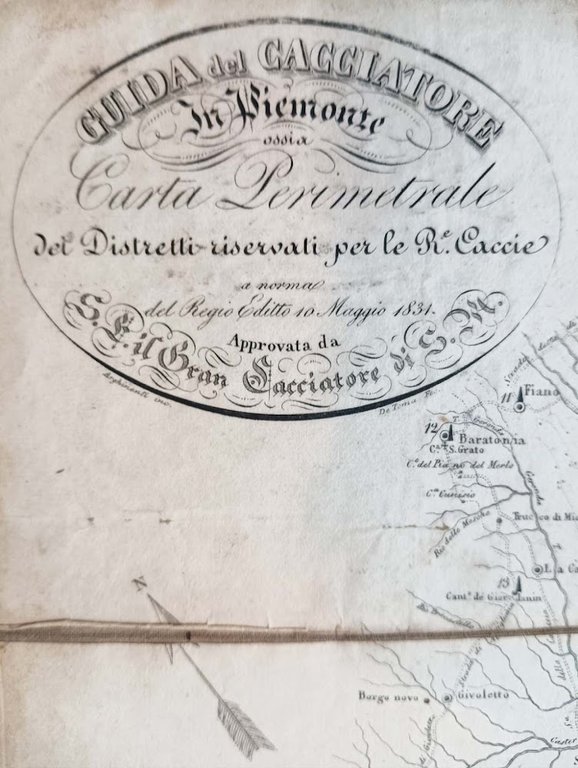 Guida del cacciatore in Piemonte ossia Carta Perimetrale dei Distretti …