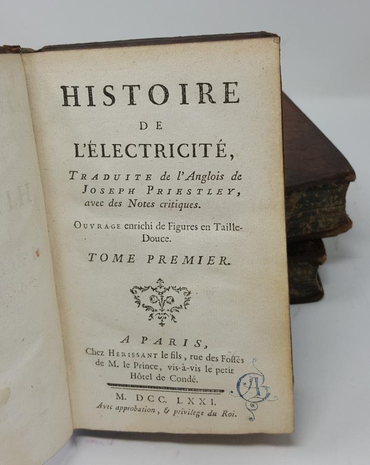 Histoire de l'electricité, traduite de l'anglois, de Joseph Priestley, avec …