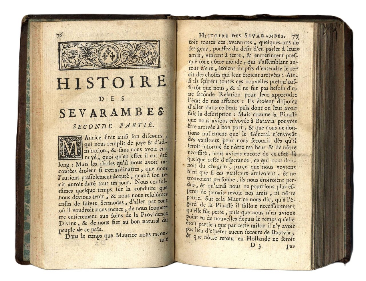 Histoire des Sevarambes peuples qui habitent une partie du troisi&amp;eacute;me …