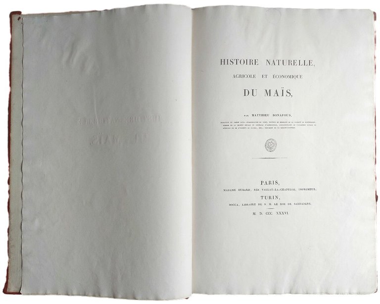 Histoire Naturelle, Agricole et &amp;Eacute;conomique du Ma&amp;iuml;s.